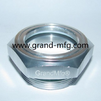 BSP aluminum liquid level sight glass oil level gauge indicators BullsEye BRASS SIGHT GLASS WITH SUPER CLEAR GLASS G1,1/4” G1,3/4”