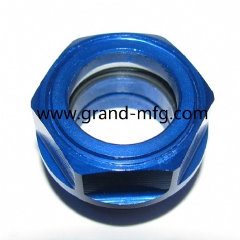 BSP thread aluminum oil level sighting glass oil level gauge indicators BullsEye BRASS SIGHT GLASS WITH SUPER CLEAR GLASS G1 1/4” G1 3/4”