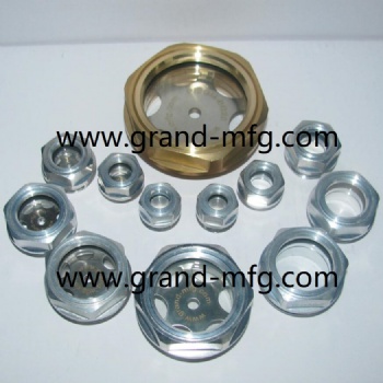 rotary vane vacuum pumps BSP thread aluminum oil level sighting glass gauge indicator supplier