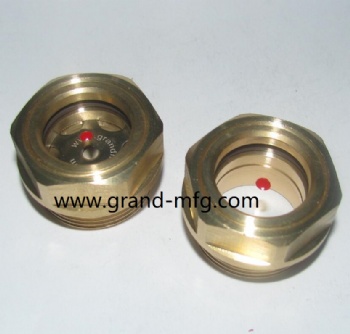 Brass oil level sight glass plugs Ölschaugläser (metric thread & BSP thread)