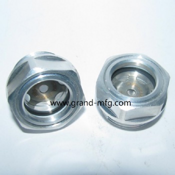 Dryer machine Hexagon Aluminum Oil oiler Sight Glass indicator plugs ( BSP Thread)