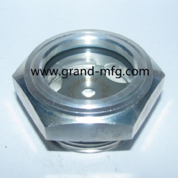 Metric thread aluminum oil level sight glass oil level gauge indicators BullsEye BRASS SIGHT GLASS WITH SUPER CLEAR GLASS M36x1.5 M42x1.5