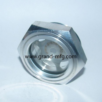 Metric thread aluminum oil level sight glass oil level gauge indicators BullsEye BRASS SIGHT GLASS WITH SUPER CLEAR GLASS M36x1.5 M42x1.5