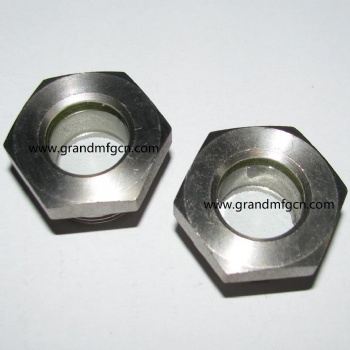 BSP chrome plated steel fluid viewport sight glass Roots blower oil sight plug