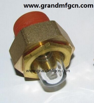 M12X1.5 brass dome oil sight plugs custom M20x1.5 oil sight glass indicators in stock