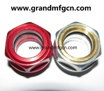 BSP thread aluminum oil level sighting glass oil level gauge indicators BullsEye BRASS SIGHT GLASS WITH SUPER CLEAR GLASS G1/2 G3/4