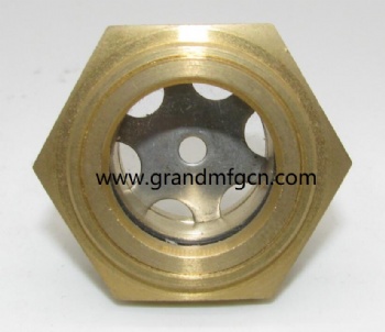 NPT1 INCH HEXAGON BRASS OIL SIGHTING GLASS OIL INDICATOR BRASS BUBBLE OIL SIGHT GLASS