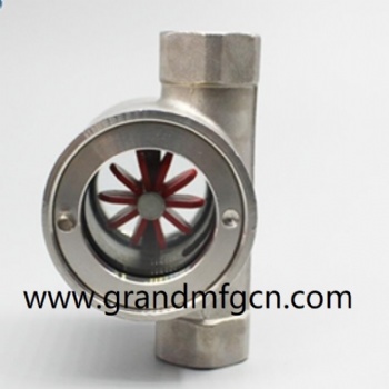 G 1 pipe system SS304 stainless steel water liquid flow indicators