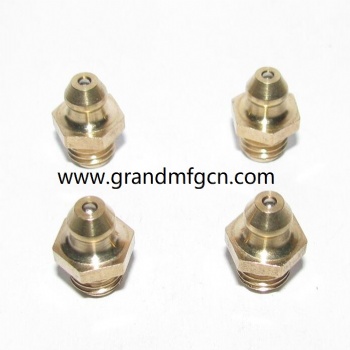 natural hex brass grease nipples M12X1.25 M10X1.25