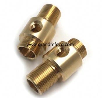 NPT thread CNC precision machined part brass connector
