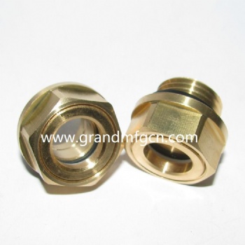 Coolant Surge Tank Brass Sight Glass Gauge