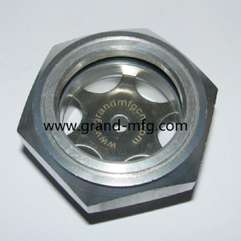 GrandMfg® Brass Oil Sight Glass and Versatile Solution for Oil Receivers and Power Transmission NPT NPTF and BSP Thread Options