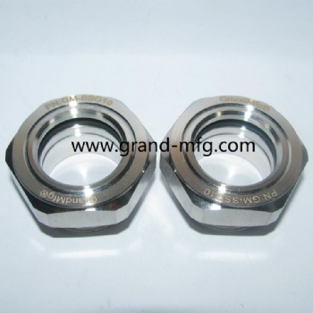 Hexagon Stainless Steel Oil level Sight Glass window Plug NPT Thread