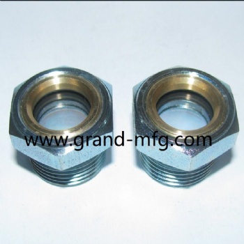 Hexagon Carbon Steel Oil level Sight Glass plugs(BSP Thread)