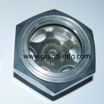 Aluminum oil level sight glass oil level gauge indicators bullseye aluminum knob oil sight glass G thread