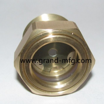 NPT thread 1 inch oil-filled wet transformers Brass oil level sight glass indicators