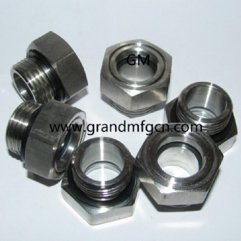 Hexagon Stainless Steel Oil level Sight Glass window plugs BSP Thread