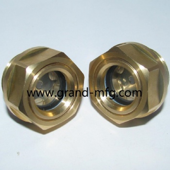 G thread 1/2 brass oil level sight gauge liquid oil indicators
