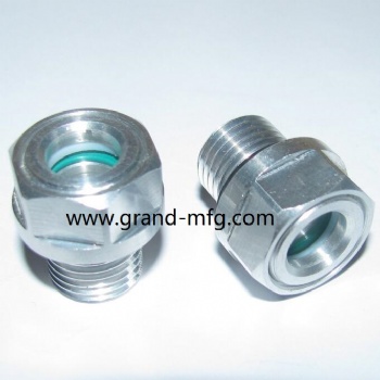 hydraulic Cylinders BullsEye aluminum knob oil sight glass with milled head