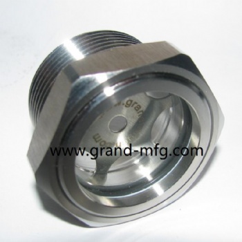 NPT 1 1/2 INCH STAINLESS STEEL OIL SIGHT GLASS WITH REFLECTOR