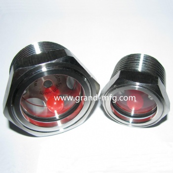 NPT 1 1/2 INCH STAINLESS STEEL OIL SIGHT GLASS WITH REFLECTOR