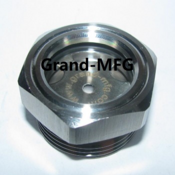 BSP chrome plated steel fluid viewport sight glass Roots blower oil sight plug