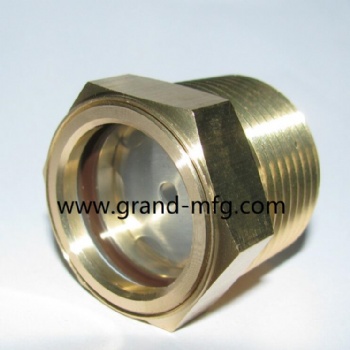 NPT thread 3/4 brass oil level sight glass gauge oil indicators