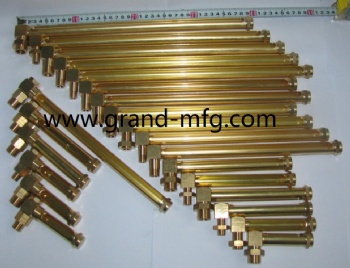 Elbow Brass Tube Oil Level Gauge With Glass Tube