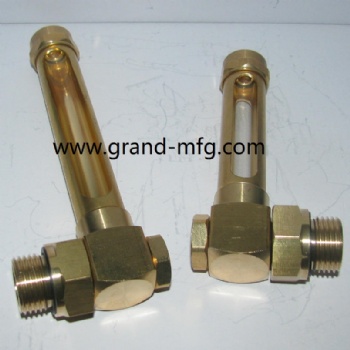 Male thread Brass Tube Oil Level Gauge With Glass Tube