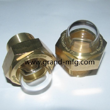 NPT1/2 Inch brass dome oil level sight glass with clear glass