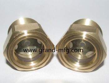 Sight Glass Checks Coolant Level Air Compressor Heavy Duty Solid Brass Sight Glass Super Transparent Glass Sight Window Glass Oil Sight Gauge