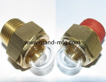 Heavy duty NPT 1/2 brass oil sight plug oil sight glass