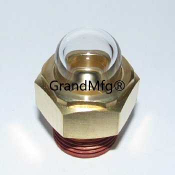 M12X1.5 brass dome oil sight plugs custom M20x1.5 oil sight glass indicators in stock