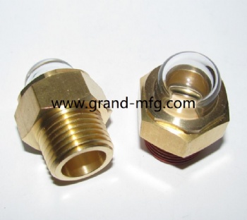 G3/4 inch brass domed shaped oil sight glasses oil sight window 3D sight port