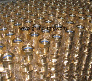 NPT1 INCH BRASS  OIL SIGHTING GLASS OIL INDICATOR BRASS BUBBLE OIL SIGHT GLASS